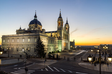 Naklejka na ściany i meble Almudena Cathedral in City of Madrid, Spain