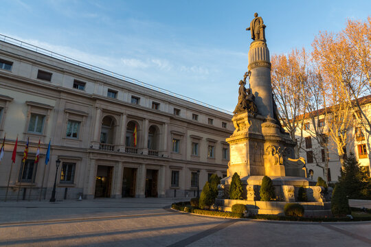 Building Of Senate In City Of Madrid, Spain