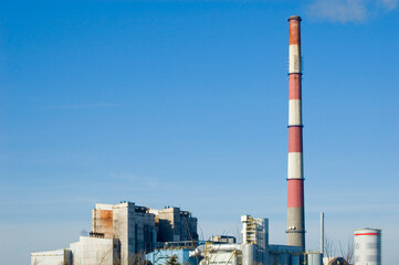 Electrical power and heating plant.