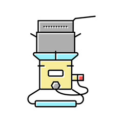 fryer tool for cooking color icon vector illustration