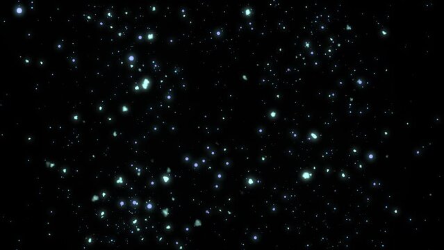 Blue particle explosion, futuristic particles cosmic shockwave energy animation.