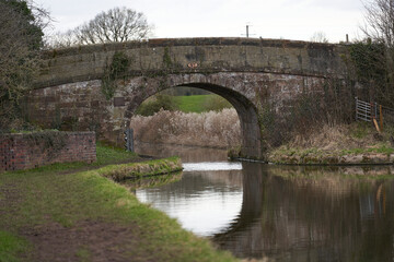 Old stone bridge in Gnosall Staffordshire