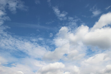 white clouds in the blue sky