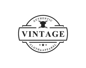 Vintage Retro Badge for Clothing Apparel Logo Emblem Design Inspiration