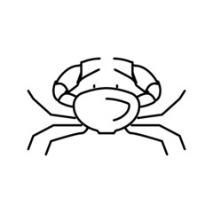 crab seafood line icon vector illustration