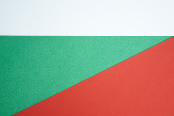 Three colors of the Bulgarian flag. Illustration of geometric shapes.