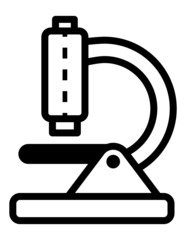 Microscope Flat Icon Isolated On White Background