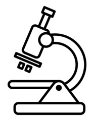 Microscope Flat Icon Isolated On White Background