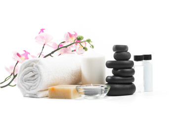 spa composition isolated on white background.