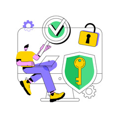 General data protection regulation abstract concept vector illustration. Personal information control and security, browser cookies permission, GDPR disclose data collection abstract metaphor.