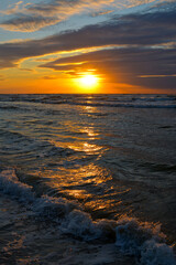 Fototapety  morze, zachód słońca, morze bałtyckie, 