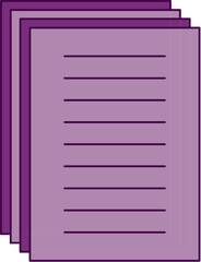 Pages Paper Icon - purple