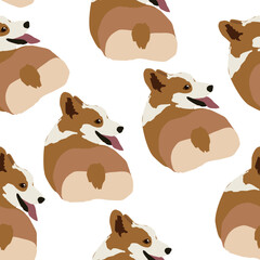seamless pattern with corgis