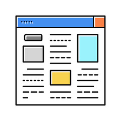 article web information color icon vector illustration