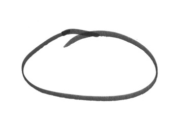 red highlighter circle on white background.