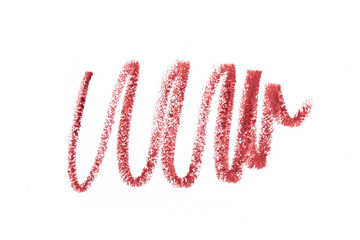 Lip liner stroke on white background- Image