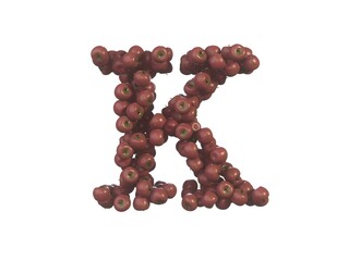Apple Themed Font Letter K