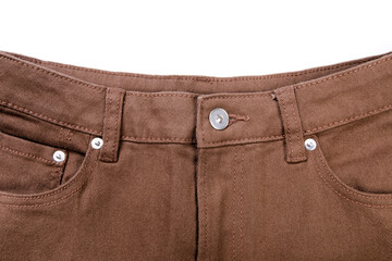 brown trousers close up view- Image