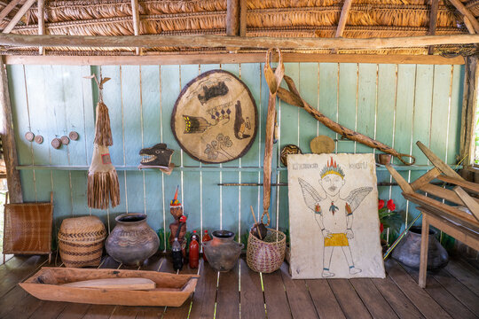 San Martin de Amacayacu, Leticia, Amazonia, Colombia,  on January 6, 2022.
At the Tikuna indigenous community, Tikuna traditional art
