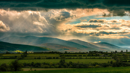 Fototapeta premium sunset in the mountains