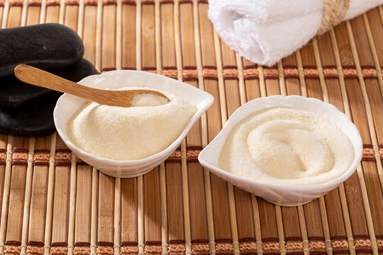 Bowl With Hydrolyzed Collagen Protein Powder