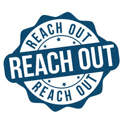 Reach out grunge rubber stamp