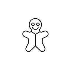 gingerbread man icons  symbol vector elements for infographic web