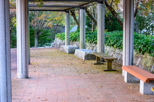 香川用水記念公園にあるベンチ