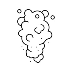 steam smoke line icon vector illustration