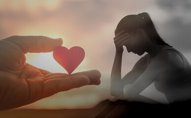 Sad girl feeling heart broken. Divorce, relationship breakup, loosing someone you love concept.  