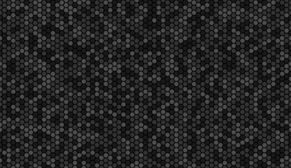 Abstract seamless hexagon background. Vector black honeycomb wallpaper.