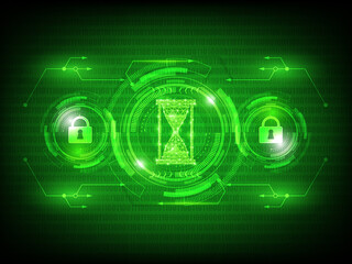 2d illustration timer clock glass digital background