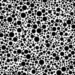 Random dots seamless pattern. Vector texture with black circles.