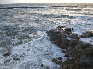 The per of Batz-sur-mer during a storm. France, the 4th december 2022.