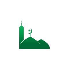 Fototapeta premium Mosque logo icon design template illustration