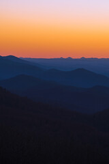 Sunset over the mountains in Virginia's Shenandoah National Park!