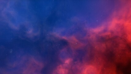nebula gas cloud in deep outer space, science fiction illustrarion, colorful space background with stars 3d render