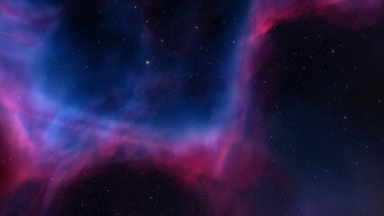 nebula gas cloud in deep outer space, science fiction illustrarion, colorful space background with stars 3d render