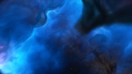 Fototapeta premium nebula gas cloud in deep outer space, science fiction illustrarion, colorful space background with stars 3d render