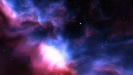 Fototapeta premium nebula gas cloud in deep outer space, science fiction illustrarion, colorful space background with stars 3d render