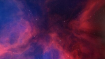 nebula gas cloud in deep outer space, science fiction illustrarion, colorful space background with stars 3d render