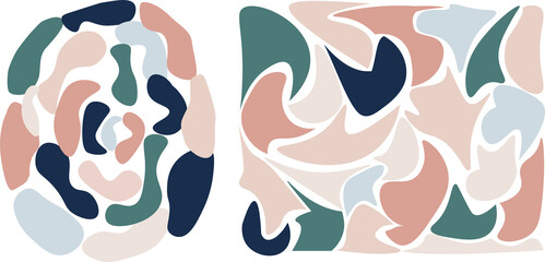 Set of astract backgrounds. Trendy vector illustration. Stamp texture. Every pattern is isolated