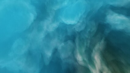 nebula gas cloud in deep outer space, science fiction illustrarion, colorful space background with stars 3d render