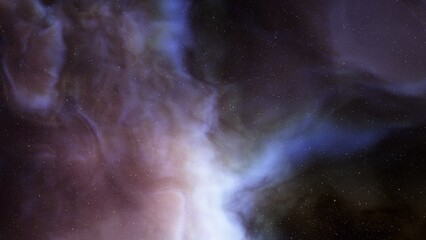Fototapeta premium nebula gas cloud in deep outer space, science fiction illustrarion, colorful space background with stars 3d render