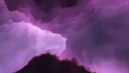 Naklejka premium nebula gas cloud in deep outer space, science fiction illustrarion, colorful space background with stars 3d render