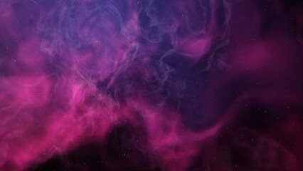nebula gas cloud in deep outer space, science fiction illustrarion, colorful space background with stars 3d render