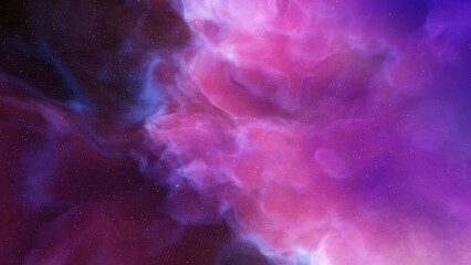 nebula gas cloud in deep outer space, science fiction illustrarion, colorful space background with stars 3d render © ANDREI