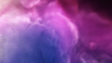 nebula gas cloud in deep outer space, science fiction illustrarion, colorful space background with stars 3d render