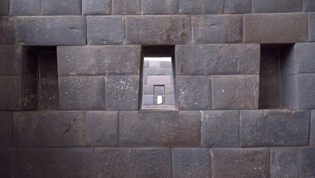 Wall of the ancient Temple of the Moon, Cuzco, Peru, UNESCO World Heritage Site