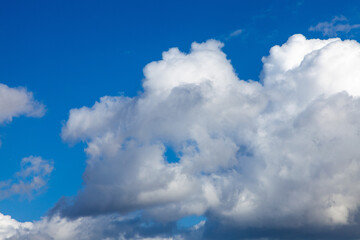 White Clouds Blue Sky Landscape Nature Background